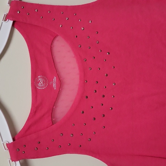 SO Pink Sleeveless Dress with Pink Lace Heart on the Back - Picture 2 of 5